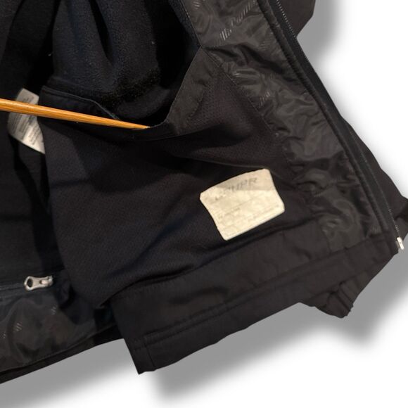 Bauer Hockey Jacket‎ Mens Large Black Full Zip Fleece Lined Softshell Warmup - Picture 9 of 12